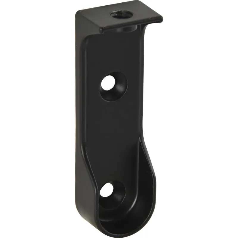 Oválni krajnik za štap za vješanje - gornja montaža / Crna mat