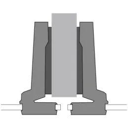 Poluugrađena šarka za staklo INTERMAT 9904 - 95°