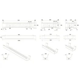 Držač za kabele ispod stola OLYMP / Crna mat