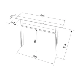 Stolna konstrukcija BENETTI - set / Crna mat
