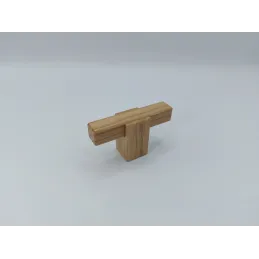 Drvena ručkica knopka LEO / Prirodni hrast