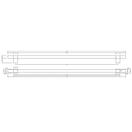 Drvena ručka LEO / Bijela - prirodni buk