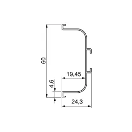 Profil ručke za vrata VION - C / Aluminij