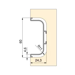 Profil ručke za vrata VION - C / Aluminij