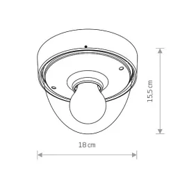 Stropno svjetlo NOOK / Crna mat