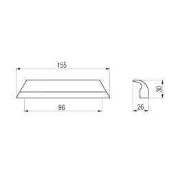 Drvena ručka OLA / Sirovi hrast