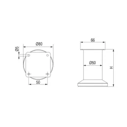 Namještajna nogica SANTIAGO / Zlatno brušena