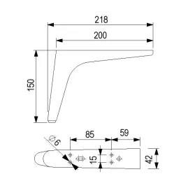 Namještajna nožica MOBILIO / Matirani krom