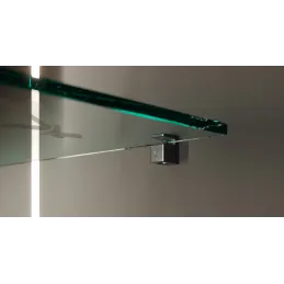 Držač staklene police GRACE 5-6 mm / Crni nikal - 10 kom