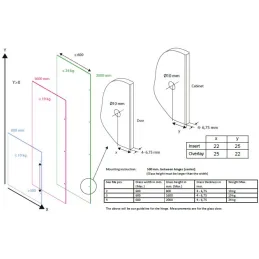 Závjes za staklena vrata SEE-ME / Sjajni krom