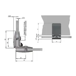 Závjes za staklena vrata SEE-ME / Sjajni krom
