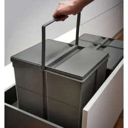 Koš za otpadke za ladicu SISTEMA 9XL 600 mm / Siva