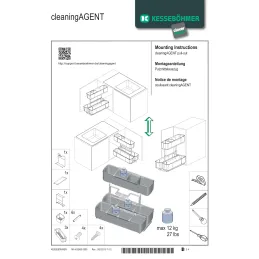 Potpuno izvlačna košara Cleaning agent K-Line / Antracit