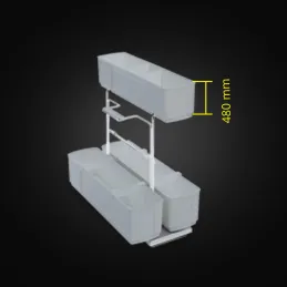 Potpuno izvlačna košara Cleaning agent K-Line / Antracit