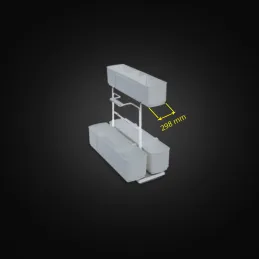 Plnovýsuvna košara Cleaning agent K-Line / Siva