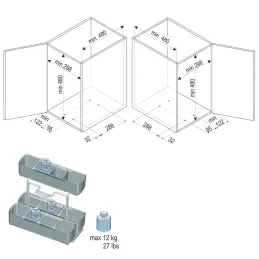 Plnovýsuvna košara Cleaning agent K-Line / Siva