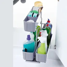 Plnovýsuvna košara Cleaning agent K-Line / Siva