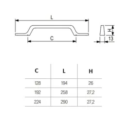 Ručka TIAMO / Crna mat