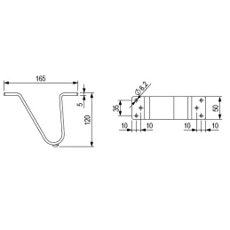 Namještajna nožica NN25 / Crna mat