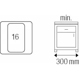 Izvlačni koš za smeće 300mm - 1x16L / Bijela