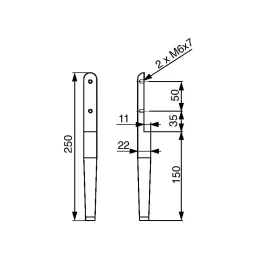 Namještajna nožica GOBI / Brušeno zlato