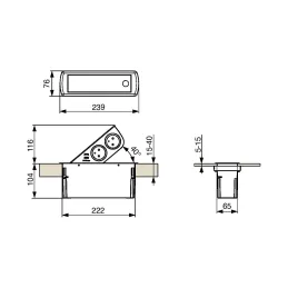 Izvlačna električna utičnica CIZO 2x230 + 2xUSB - FRANCUSKI TIP / Mat bijela