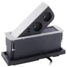 Izvlačna električna utičnica CIZO 2x230 + 2xUSB - FRANCUSKI TIP / Mat bijela