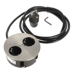 Električna utičnica Twist 2x 230V SCHUKO / Nehrđajući čelik