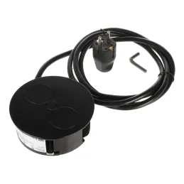 Električna utičnica Twist 2x 230V SCHUKO / Crna mat