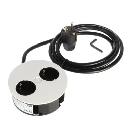 Električna utičnica Twist 2x 230V SCHUKO / Bijela mat