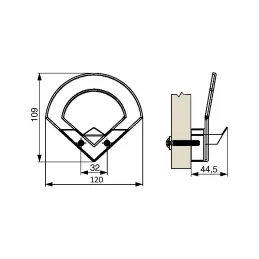 Vješalica MEA / Sjajni krom