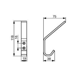 Vješalica SIERRA XL / Crna mat