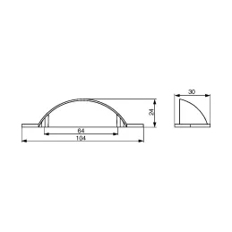 Ručka SHELL / Crna mat