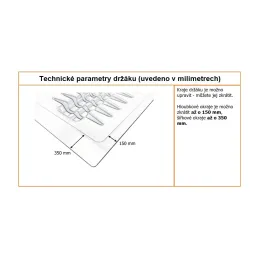 Držač za tanjure za ladicu 800 mm / Bijeli