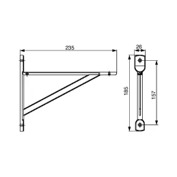 Držač police ZAIRA / Crna mat