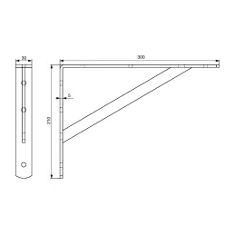 Držač police ELON 300 / Crna