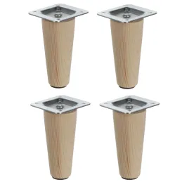 Drvena nogica za namještaj LUGO / Sirovi bor - set od 4 komada
