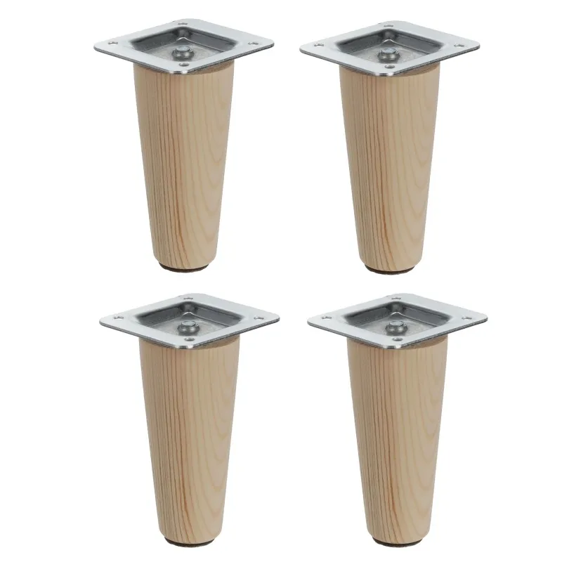 Drvena nogica za namještaj LUGO / Sirovi bor - set od 4 komada