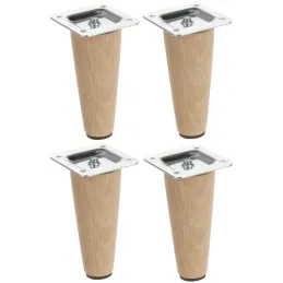 Drvena nogica za namještaj LUGO / Sirovi hrast - set od 4 komada