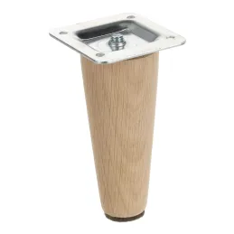 Drvena nogica za namještaj LUGO / Sirovi hrast - set od 4 komada