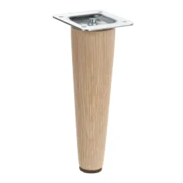 Drvena nogica za namještaj LUGO / Sirovi hrast - set od 4 komada