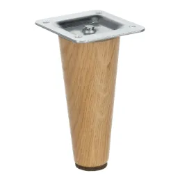 Drvena nogica za namještaj LUGO / Lakirani hrast - set od 4 komada