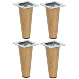 Drvena nogica za namještaj LUGO / Lakirani hrast - set od 4 komada