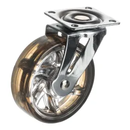 Namještajni kotačić bez kočnice 75 mm / Transparentno smeđa
