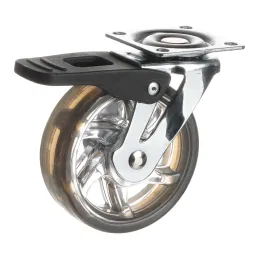 Točno kotač sa kočnicom 75 mm / Prozirno smeđa