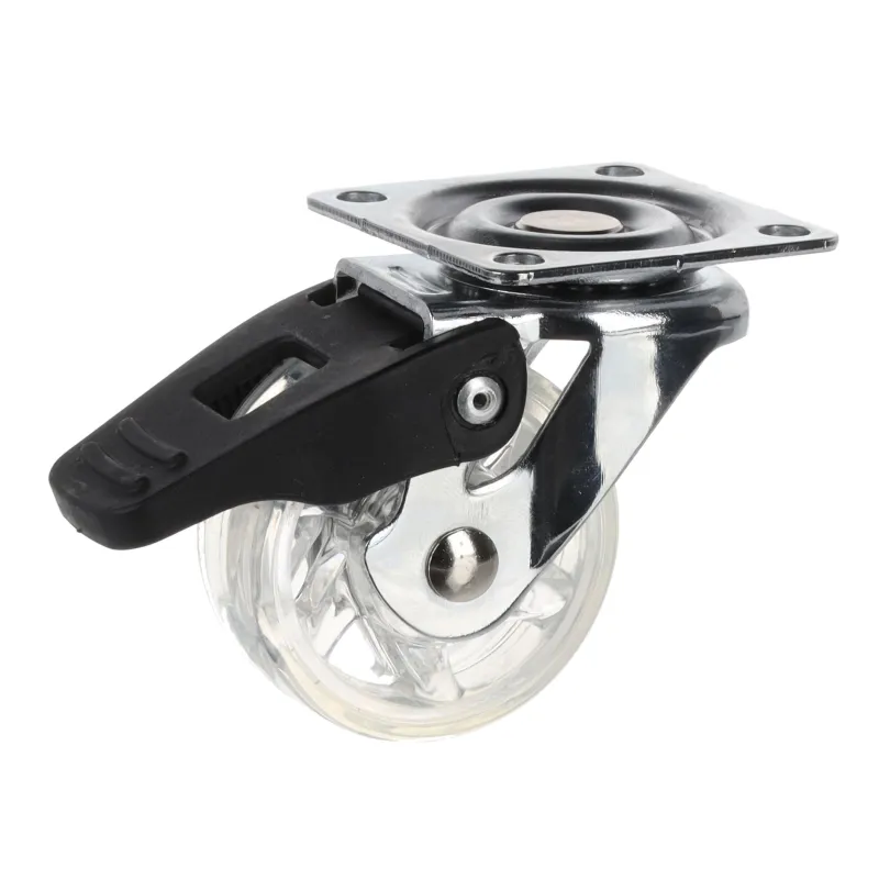 Namještajni kotačić SIMPLE s kočnicom 50 mm / Transparentan prozirno