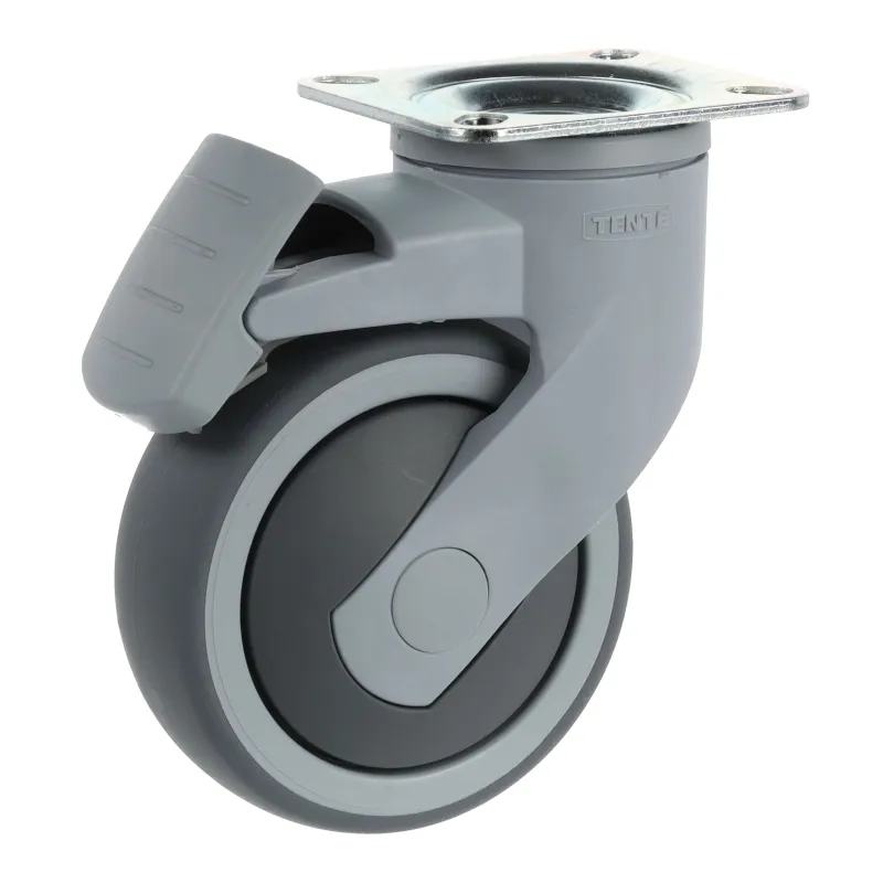 Namještajni kotač TENTE s kočnicom 5377 - 100 mm / Siva
