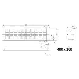 Ventilacijska rešetka LAGUNA / Crna mat