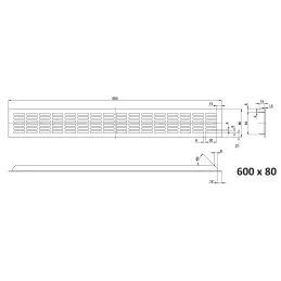 Ventilacijska rešetka LAGUNA / Crna mat