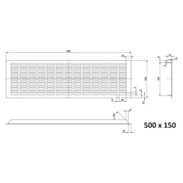 Ventilacijska rešetka LAGUNA / Crna mat